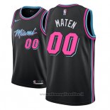 Maglia Miami Heat Yante Maten NO 00 Citta 2018-19 Nero