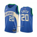 Maglia Milwaukee Bucks A.J. Green #20 Citta 2022-23 Blu