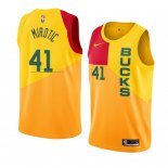 Maglia Milwaukee Bucks Nikola Mirotic NO 41 Citta 2018-19 Giallo