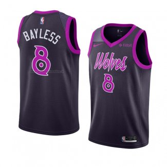 Maglia Minnesota Timberwolves Jerryd Bayless NO 8 Citta 2018-19 Viola