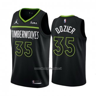 Maglia Minnesota Timberwolves P.J. Dozier #35 Statement 2022-23 Nero