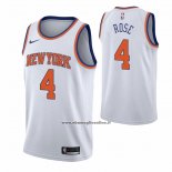 Maglia New York Knicks Derrick Rose #4 Association Bianco