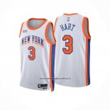 Maglia New York Knicks Josh Hart #3 Citta 2024-25 Bianco