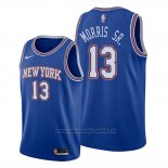 Maglia New York Knicks Marcus Morris Sr. NO 13 Statement Blu