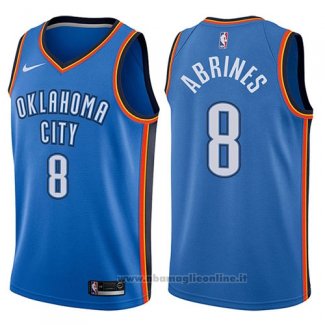 Maglia Oklahoma City Thunder Alex Abrines NO 8 Swingman Icon 2017-18 Blu