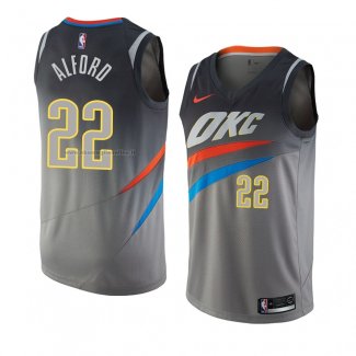 Maglia Oklahoma City Thunder Bryce Alford NO 22 Citta 2018 Grigio