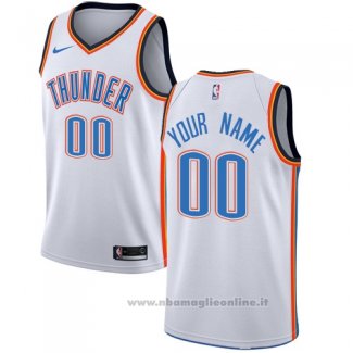 Maglia Oklahoma City Thunder Personalizzate 17-18 Bianco