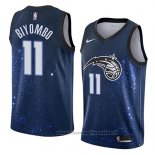 Maglia Orlando Magic Bismack Biyombo NO 11 Citta 2018 Blu