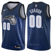 Maglia Orlando Magic Gordon NO 00 Citta 2017-18 Blu