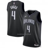 Maglia Orlando Magic Jalen Suggs #4 Citta 2022-23 Nero