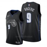 Maglia Orlando Magic Nikola Vucevic NO 9 Citta Edition Nero