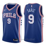 Maglia Philadelphia 76ers Dario Saric NO 9 Swingman Icon 2017-18 Blu