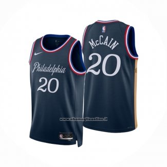 Maglia Philadelphia 76ers Jared Mccain No 20 Citta 2025-26 Blu