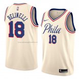 Maglia Philadelphia 76ers Marco Belinelli NO 18 Citta 2018 Crema