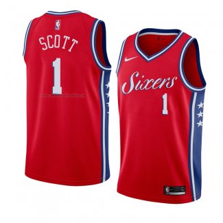 Maglia Philadelphia 76ers Mike Scott NO 1 Statement 2018 Rosso