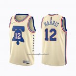 Maglia Philadelphia 76ers Tobias Harris #12 Earned 2020-21 Crema