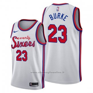 Maglia Philadelphia 76ers Trey Burke NO 23 Classic 2019-20 Bianco