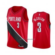 Maglia Portland Trail Blazers C.j. McCollum #3 Statement 2020-21 Rosso