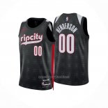 Maglia Portland Trail Blazers Jordan Henderson #00 Citta 2024-25 Nero
