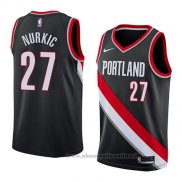 Maglia Portland Trail Blazers Jusuf Nurkic NO 27 Icon 2018 Nero