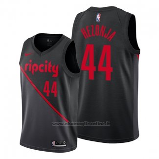 Maglia Portland Trail Blazers Mario Hezonja NO 44 Citta Nero