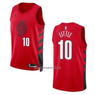 Maglia Portland Trail Blazers Nassir Little #10 Statement 2022-23 Rosso