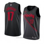 Maglia Portland Trail Blazers Skal Labissiere NO 17 Citta 2019 Nero