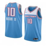 Maglia Sacramento Kings Frank Mason III NO 10 Citta 2018-19 Blu