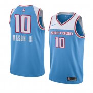 Maglia Sacramento Kings Frank Mason III NO 10 Citta 2018-19 Blu