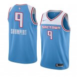 Maglia Sacramento Kings Iman Shumpert NO 9 Citta 2018-19 Blu