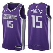 Maglia Sacramento Kings Vince Carter NO 15 Icon 2017-18 Viola
