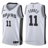 Maglia San Antonio Spurs Bryn Forbes NO 11 Swingman Association 2017-18 Bianco