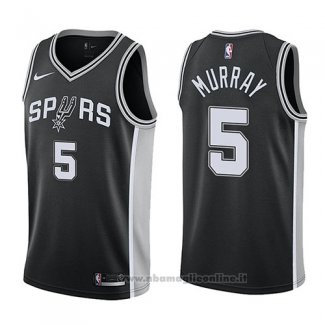 Maglia San Antonio Spurs Dejounte Murray NO 5 Swingman Icon 2017-18 Nero