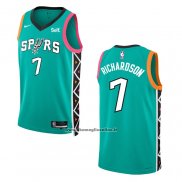 Maglia San Antonio Spurs Josh Richardson #7 Citta 2022-23 Verde