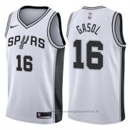 Maglia San Antonio Spurs Pau Gasol NO 16 2017-18 Bianco