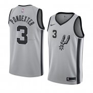 Maglia San Antonio Spurs Quincy Pondexter NO 3 Statement 2018 Grigio