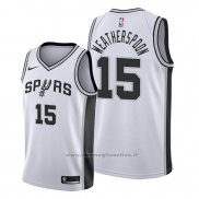 Maglia San Antonio Spurs Quinndary Weatherspoon NO 15 Association 2019-20 Bianco