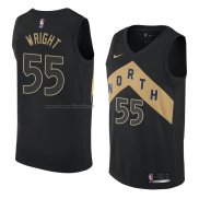 Maglia Toronto Raptors Delon Wright NO 55 Citta 2018 Nero