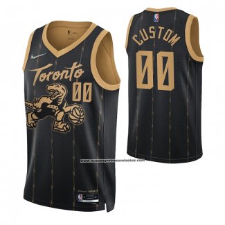 Maglia Toronto Raptors Personalizzate Citta 2021-22 Nero