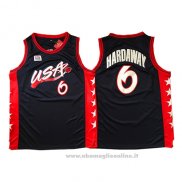 Maglia USA 1996 Anfernee Hardaway NO 6 Nero