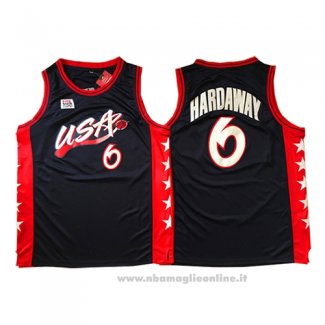 Maglia USA 1996 Anfernee Hardaway NO 6 Nero