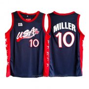 Maglia USA 1996 Reggie Miller NO 10 Nero