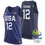 Maglia USA 2016 DeMarcus Cousins NO 12 Blu