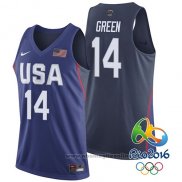 Maglia USA 2016 Draymond Green NO 14 Blu