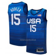 Maglia USA 2021 Devin Booker #15 Blu