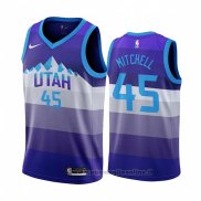 Maglia Utah Jazz Donovan Mitchell NO 45 Throwback 2019-20 Viola