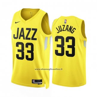 Maglia Utah Jazz Johnny Juzang #33 Icon 2022-23 Giallo