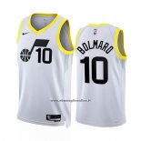 Maglia Utah Jazz Leandro Bolmaro #10 Association 2022-23 Bianco