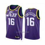 Maglia Utah Jazz Simone Fontecchio #16 Classic 2023-24 Viola