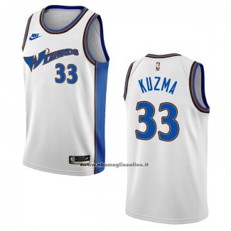 Maglia Washington Wizards Kyle Kuzma #33 Classic 2022-23 Bianco